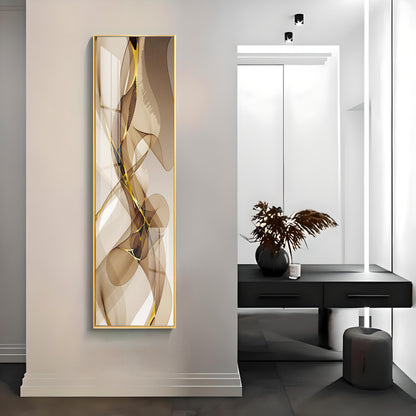 Black Gold Abstract Vertical Premium Acrylic Vertical Wall Art