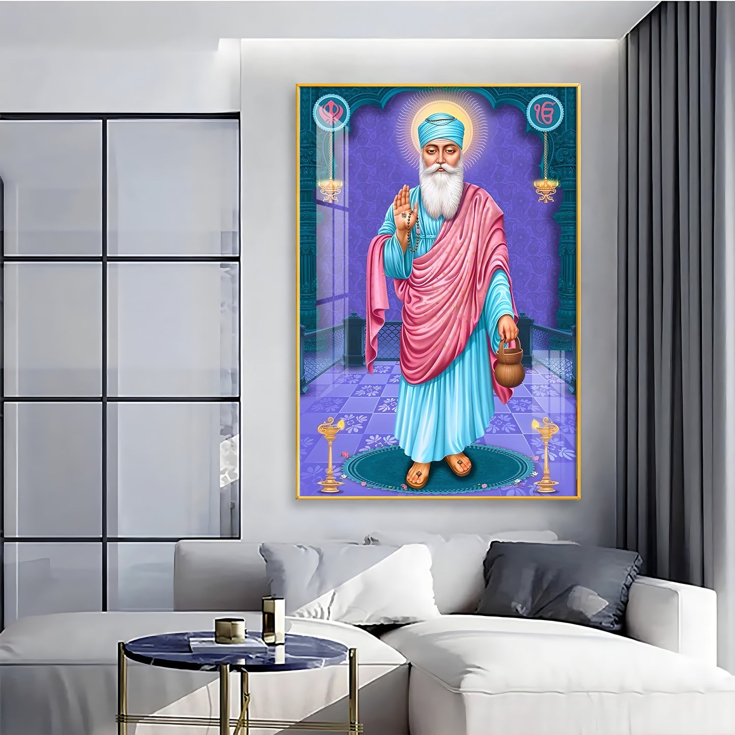 Shree Guru Nanak Dev Premium Acrylic Vertical Wall Art