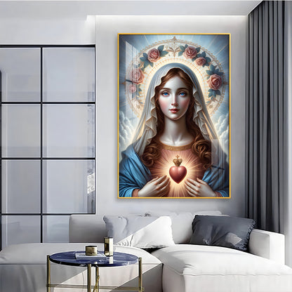 Sacred Heart Serenity Premium Acrylic Vertical Wall Art