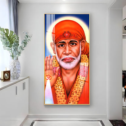 Jai Shree Sai Premium Acrylic Vertical Wall Art