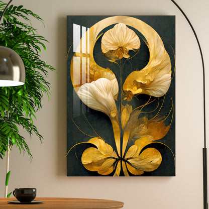 Abstract Golden Decor Acrylic Wall Art