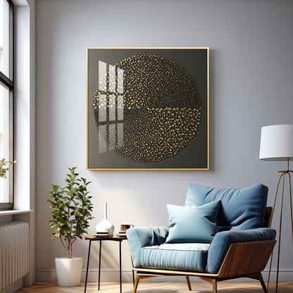 Gold Textured Premium Acrylic Square Wall Art