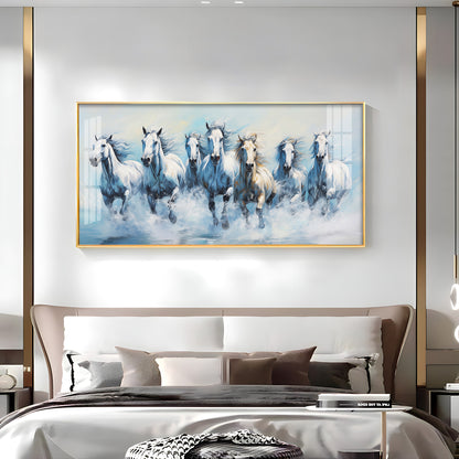 Fairytale Seven Horses Premium Acrylic Horizontal Wall Art