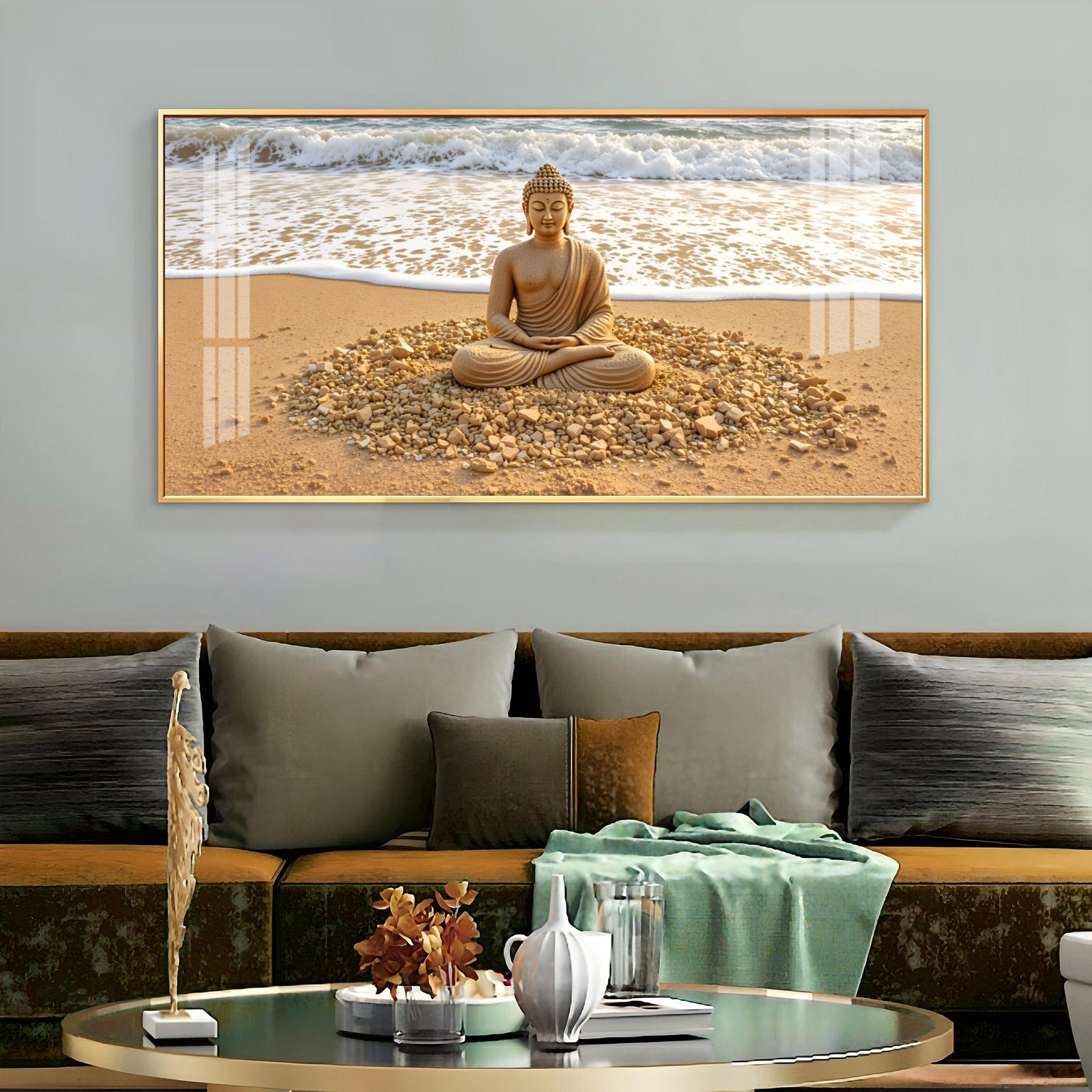 Tranquil Aura Buddha Premium Acrylic Horizontal Wall Art