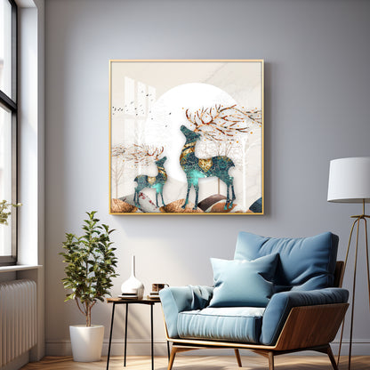 Lucky Deer Premium Acrylic Square Wall Art