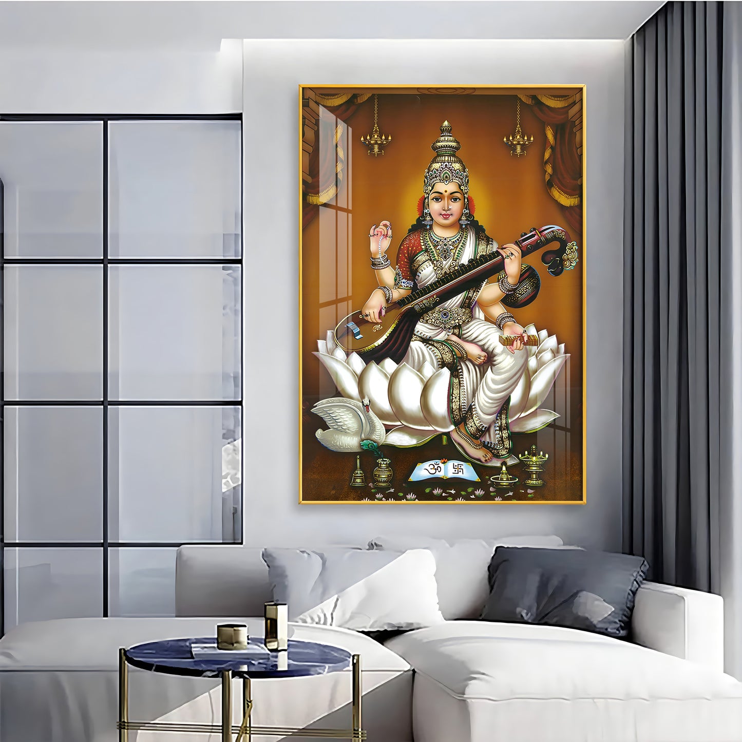 The Goddess's Embrace Premium Vertical Acrylic Wall Art