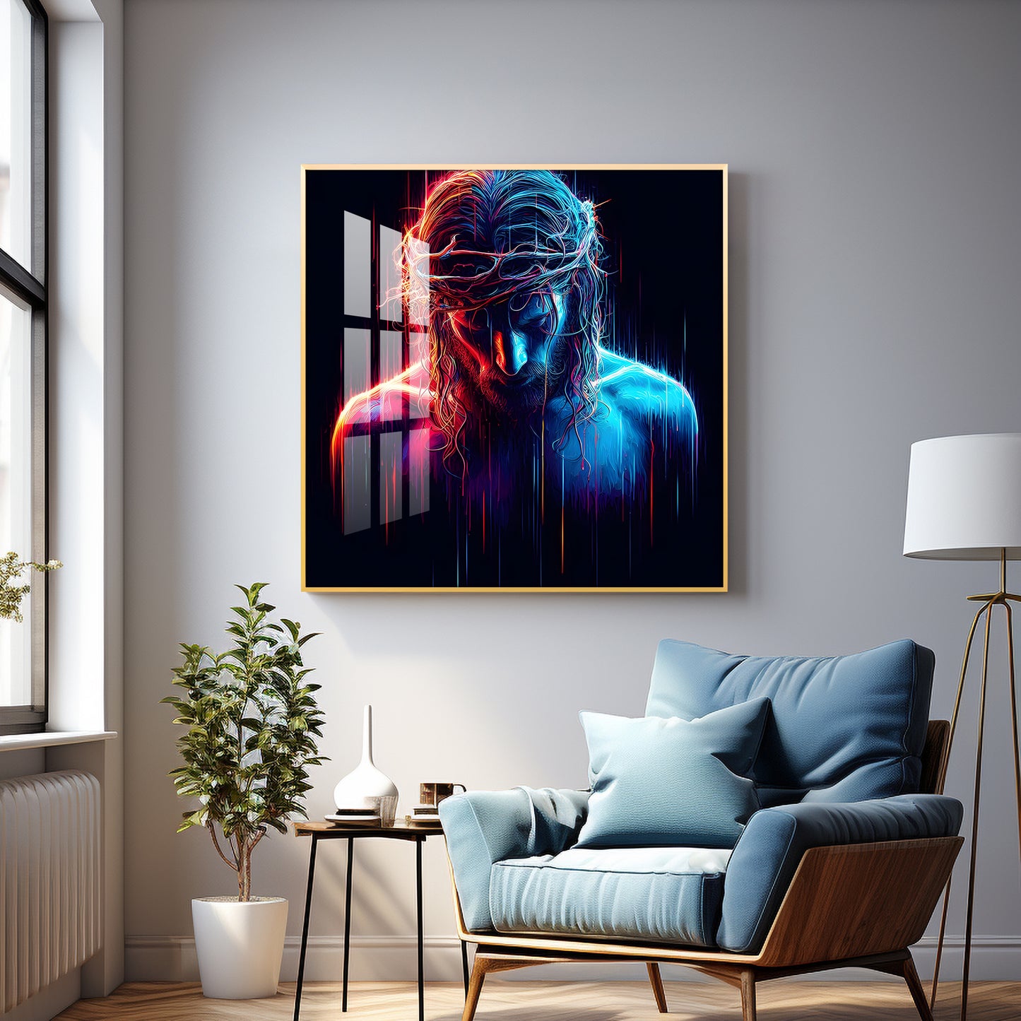 Christ Jesus Premium Acrylic Square Wall Art