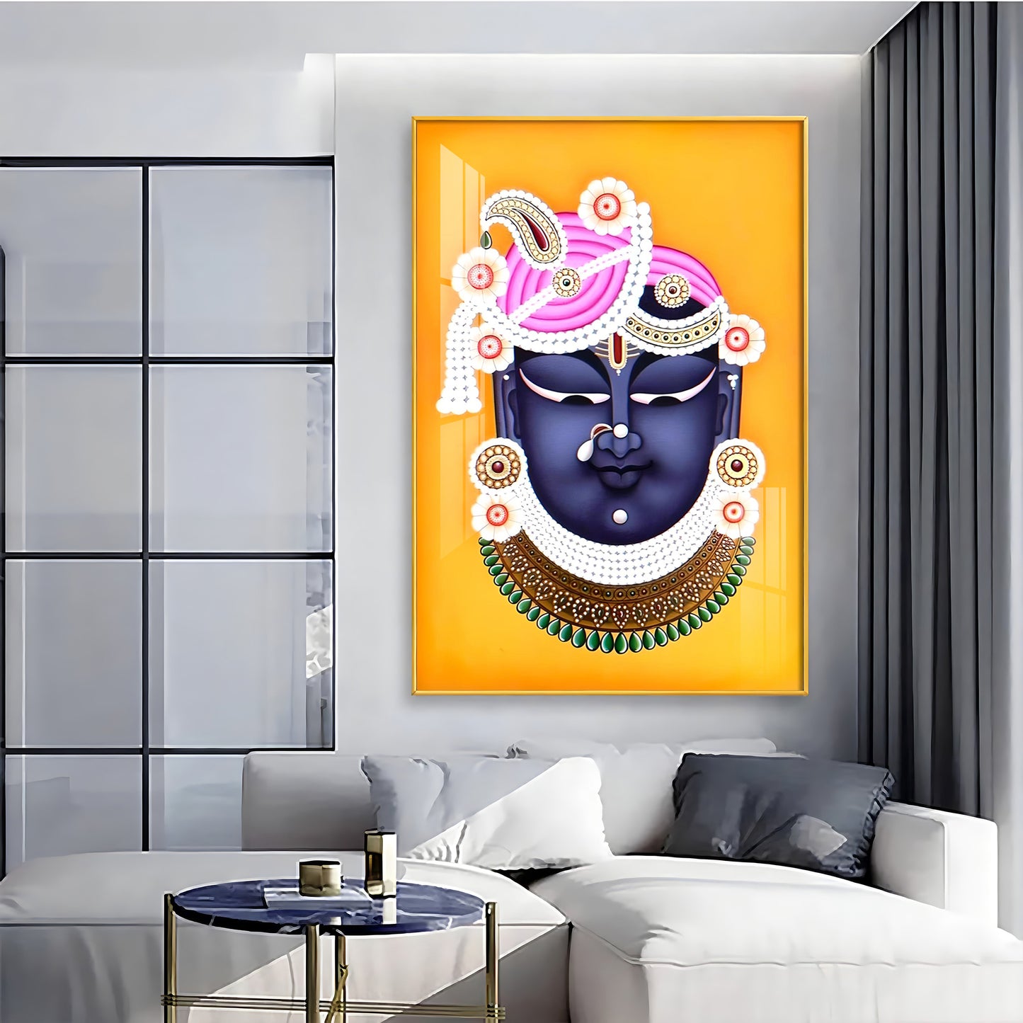 Lord Shreenathji Premium Vertical Acrylic Wall Art