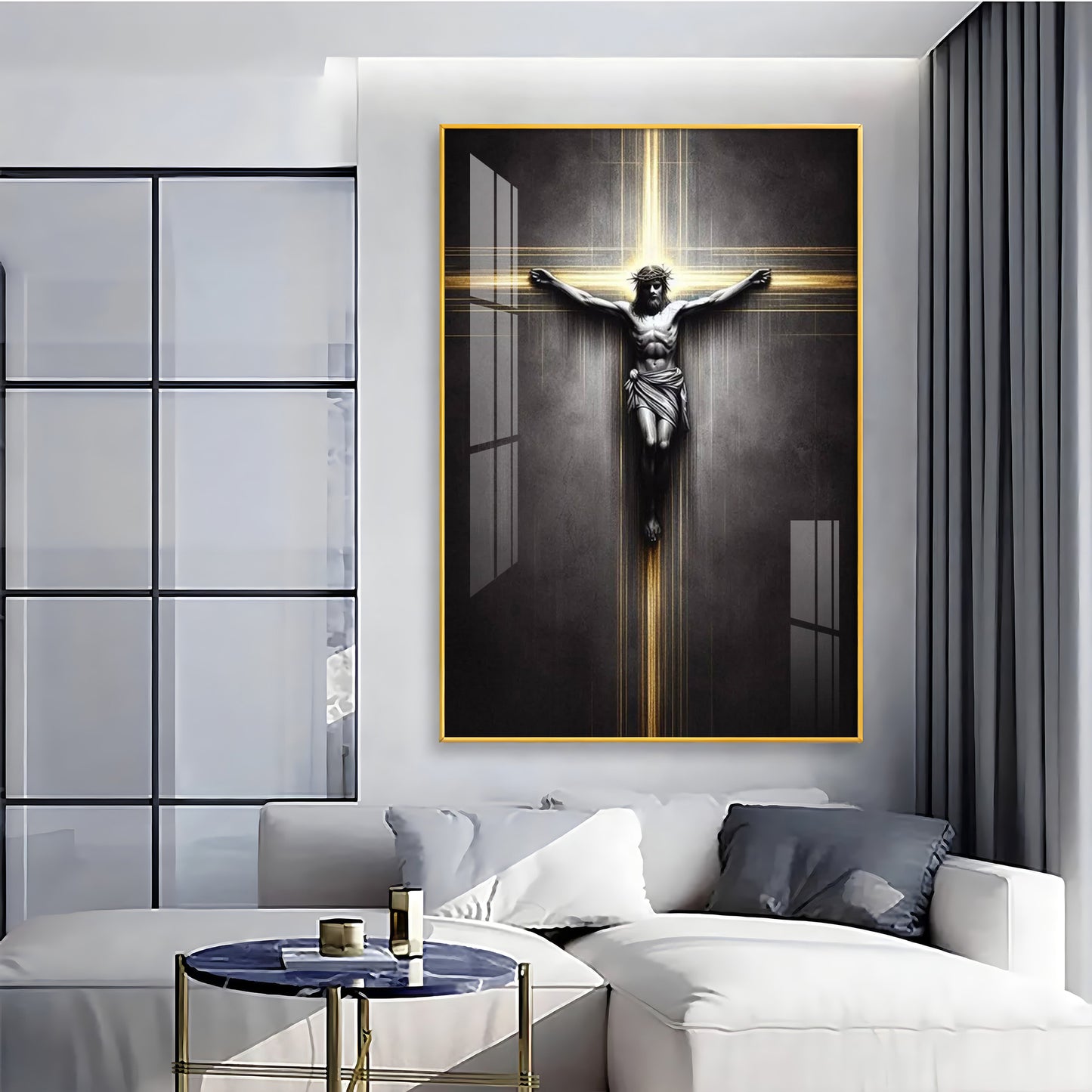 Sacred Crucifixion Premium Acrylic Wall Art