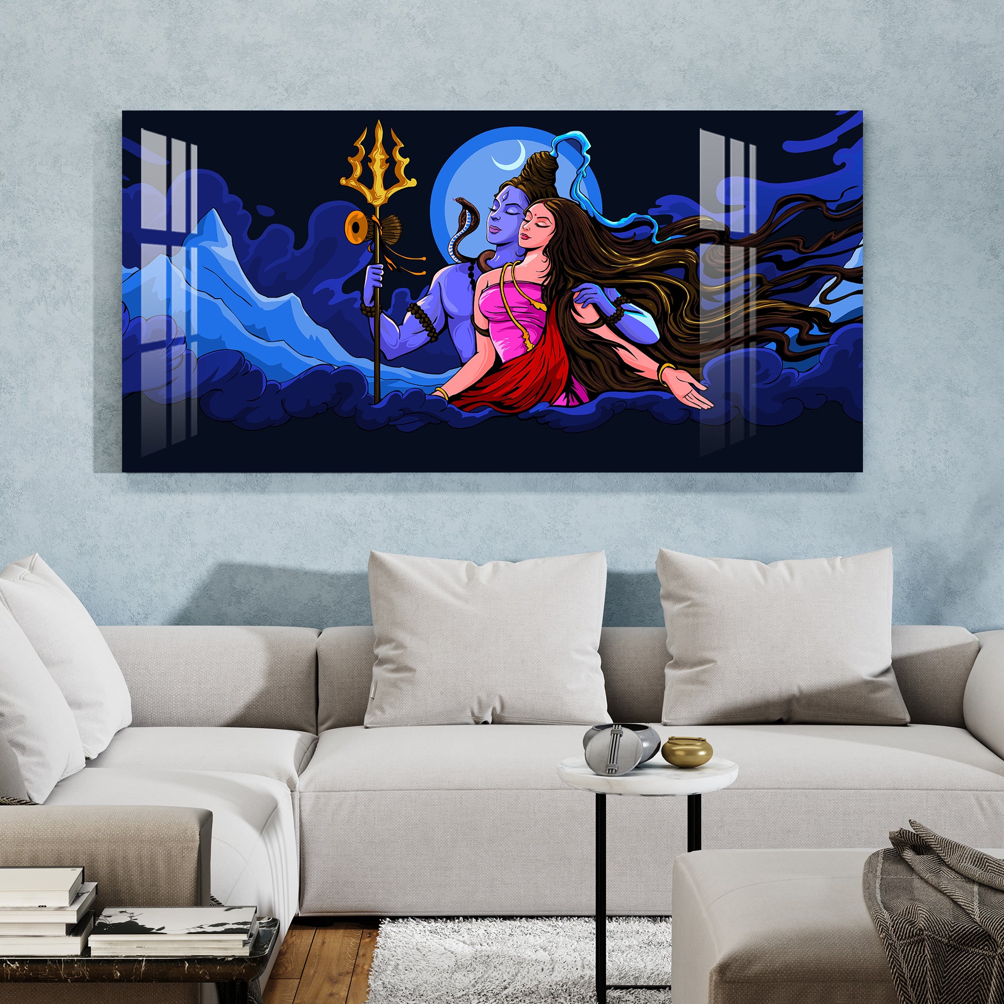 Shiv and Parvati Acrylic Wall Art