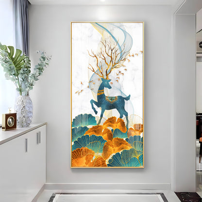 Decorated Deer Premium Acrylic Vertical Wall Art