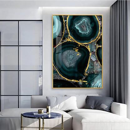 Abstract Art Agate Stone Premium Acrylic Vertical Wall Art