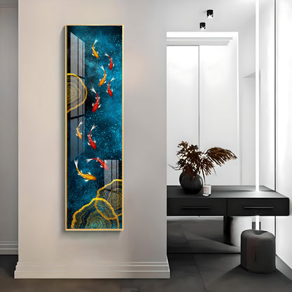 Aesthetic Koi Fish Feng Premium Acrylic Vertical Wall Art