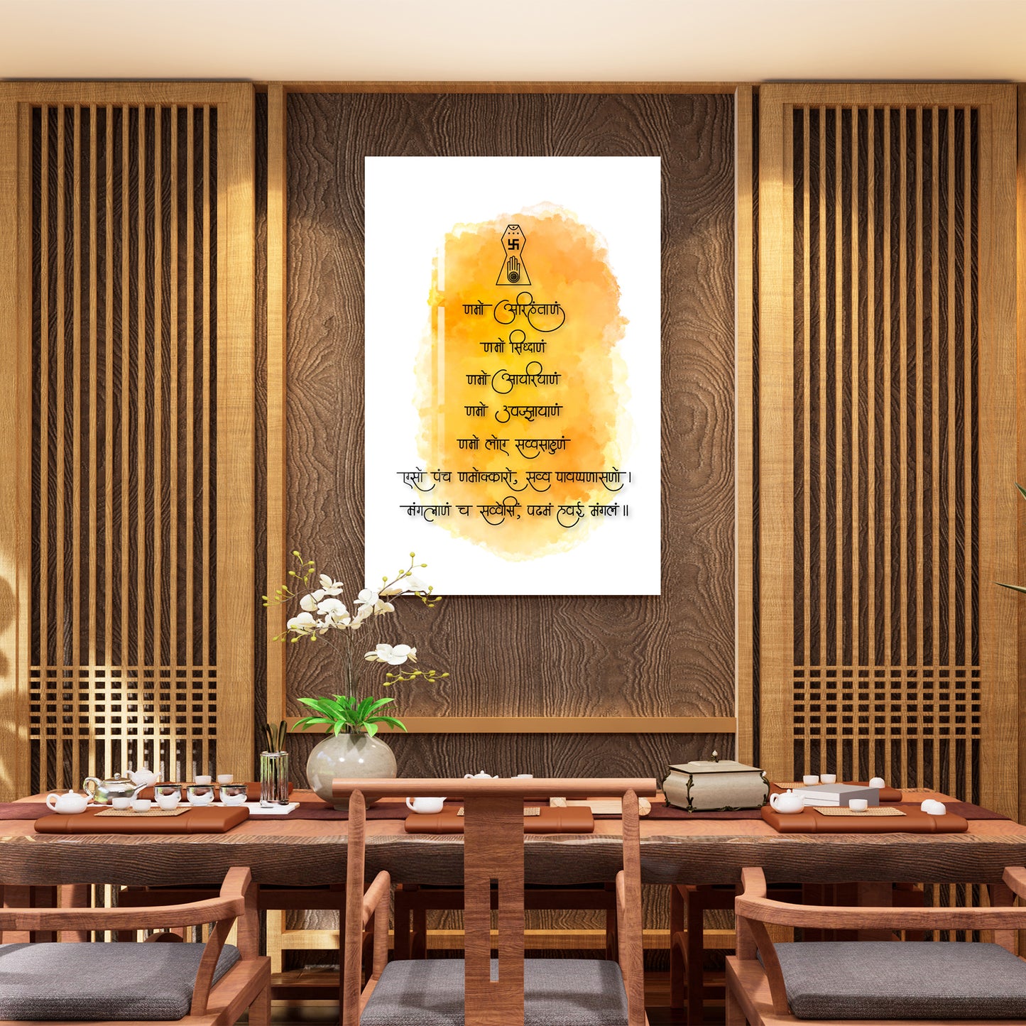 Namokar Mantra Acrylic Wall Art