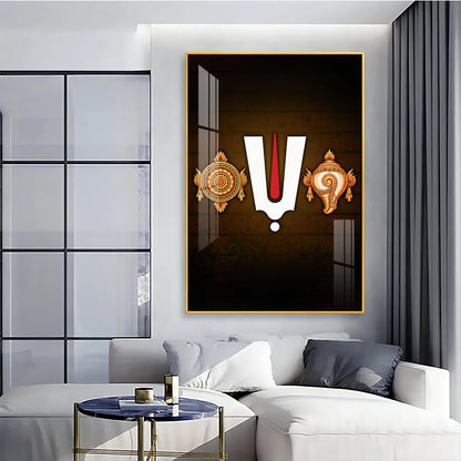 Tirupati Balaji Tilak Premium Acrylic Vertical Wall Art