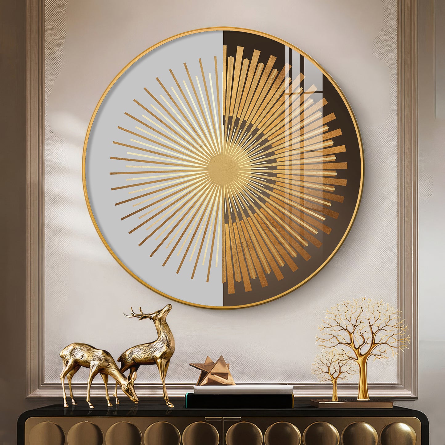 Radiant Circle Premium Acrylic Round Wall Art