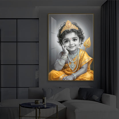 Little Murugan Modern Luxury Backlight Vertical Wall Art