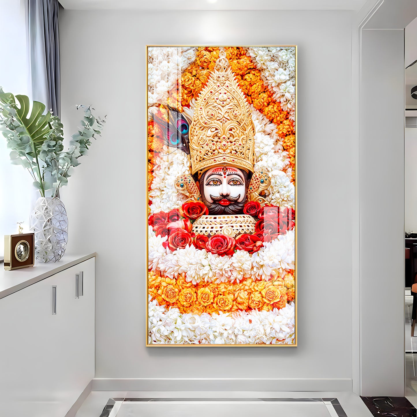 Divine Shyam Baba Premium Acrylic Vertical Wall Art