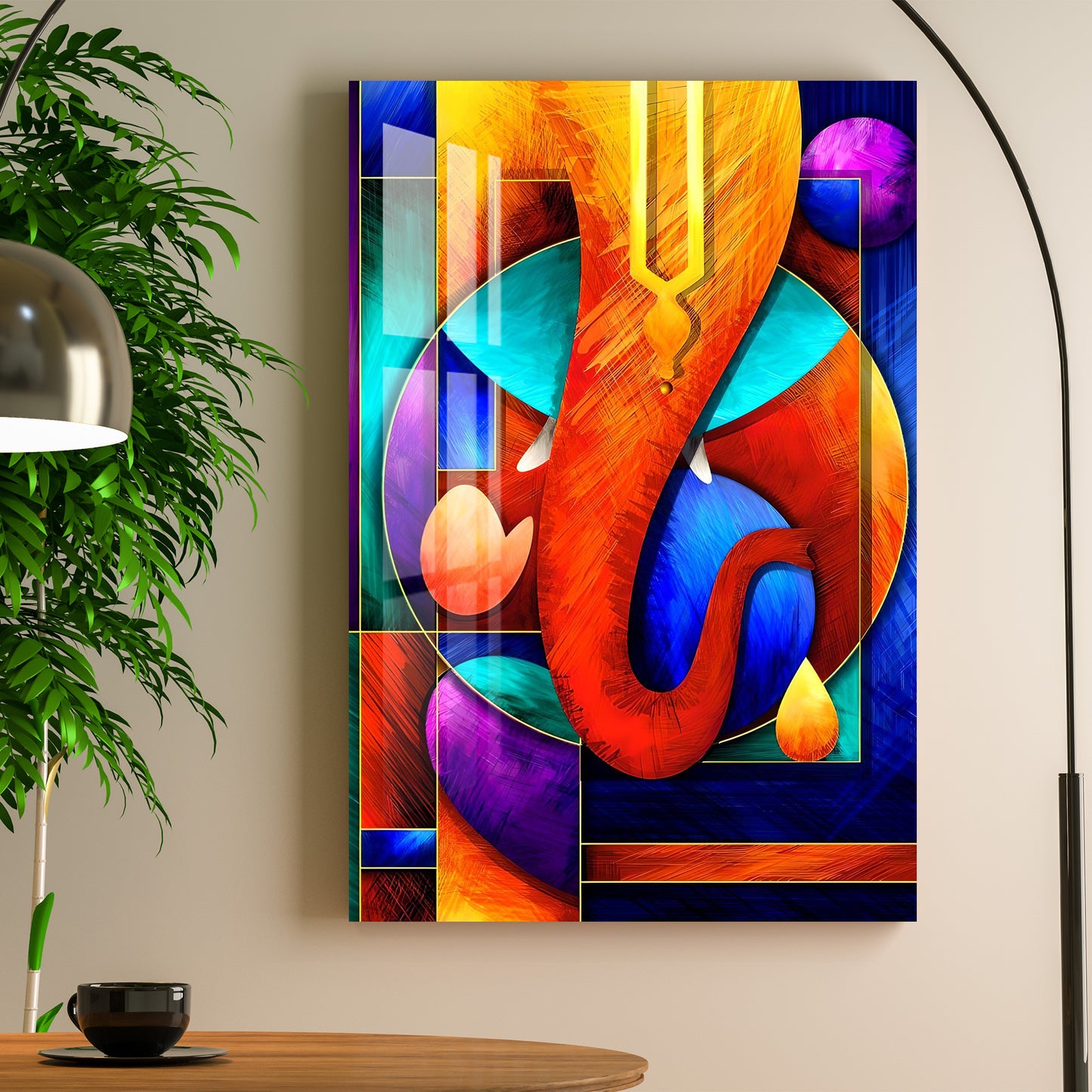 Vibrant Ganpati Acrylic Wall Art