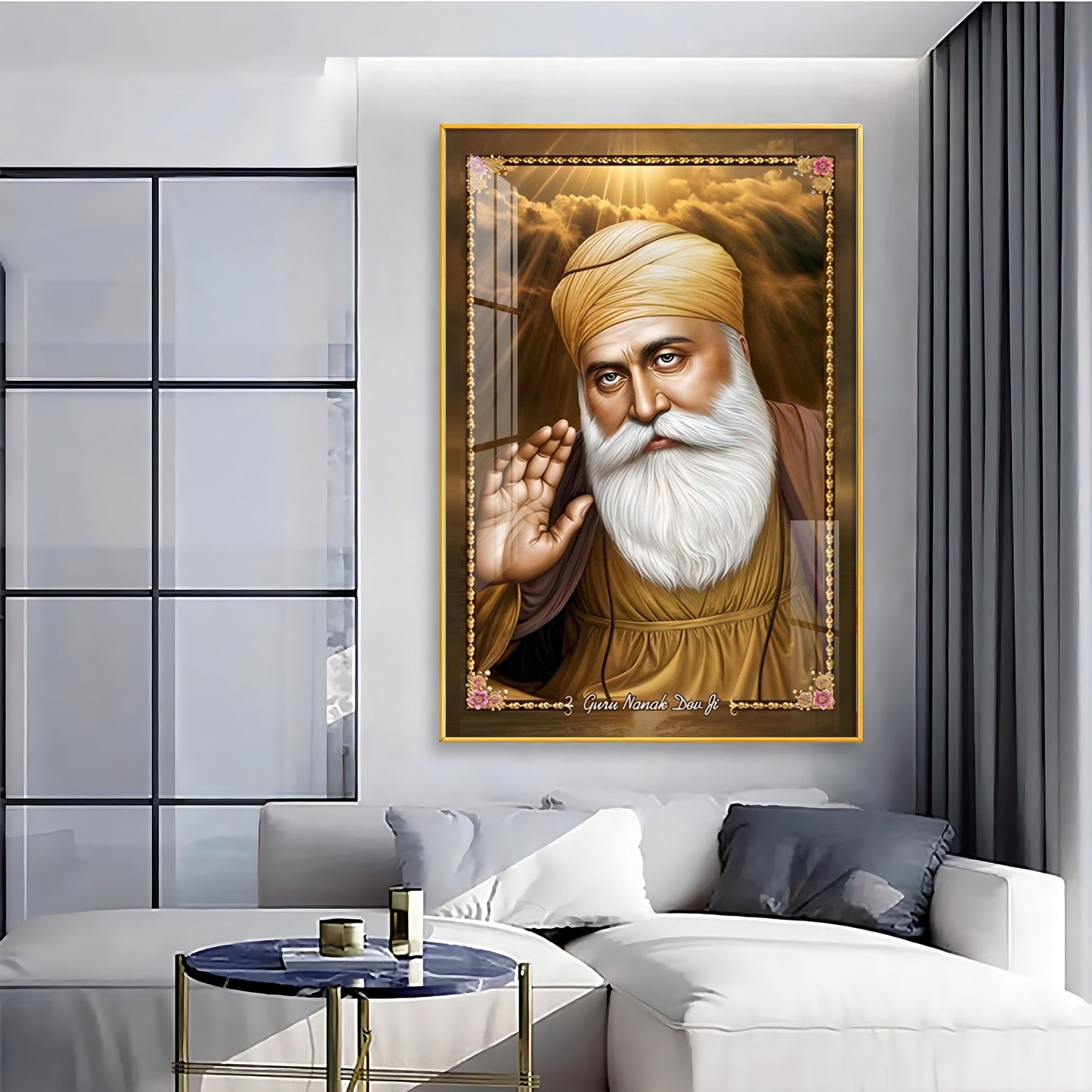 Guru Nanak Dev Ji Premium Acrylic Vertical Wall Art