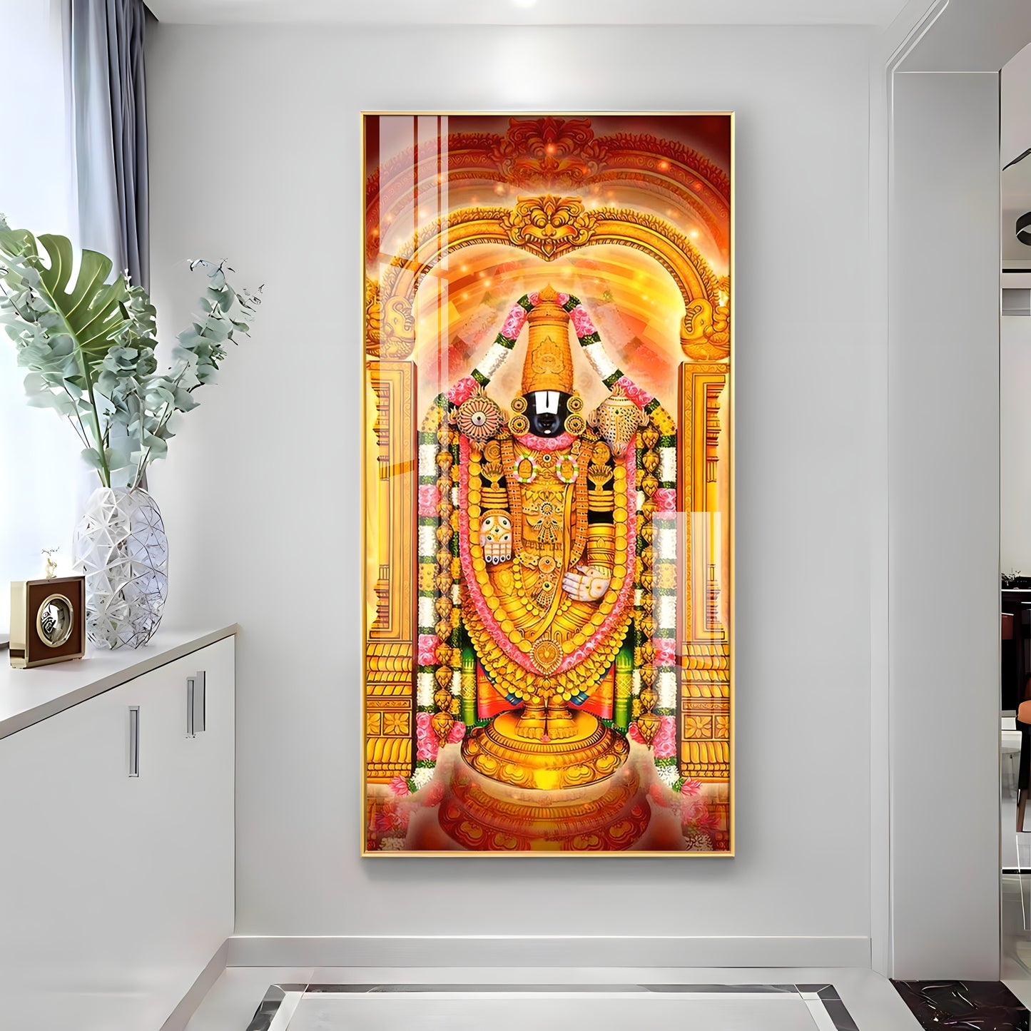 Shree Tirumala Deva Premium Acrylic Vertical Wall Art