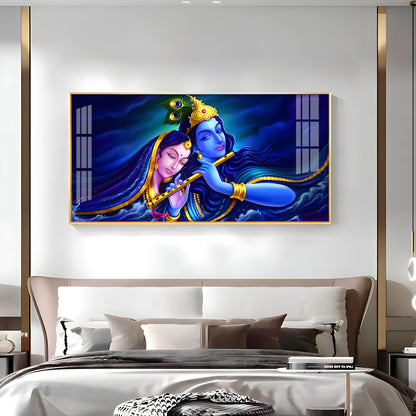 Credence Radha Krishna Love Premium Acrylic Horizontal Wall Art