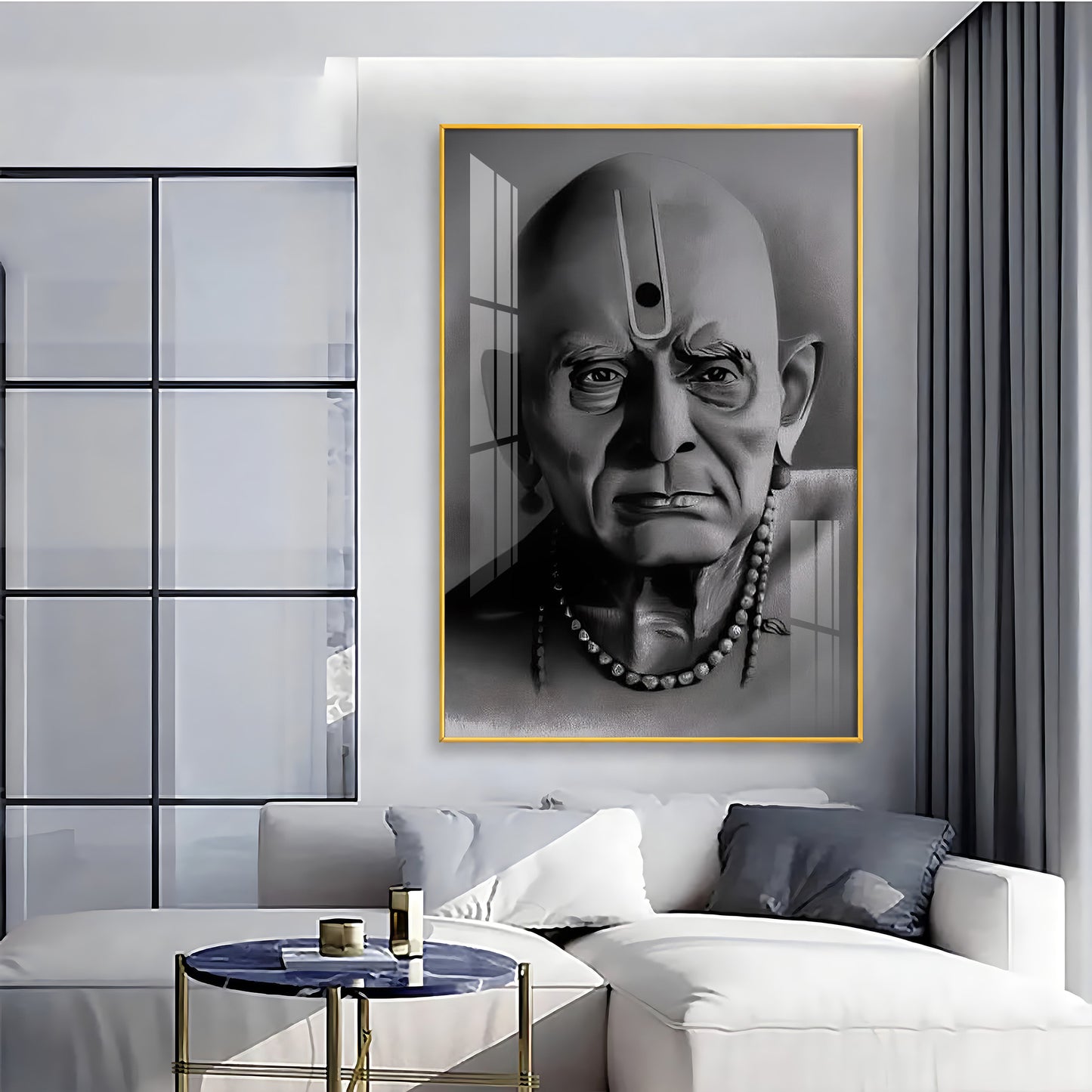 Majesty Shree Swami Samarth Premium Vertical Acrylic Wall Art