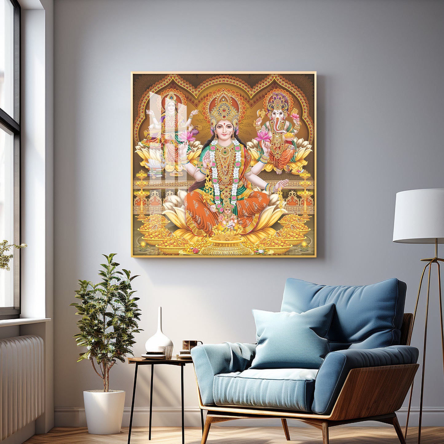 Spritual Deities Blessings Premium Acrylic Square Wall Art