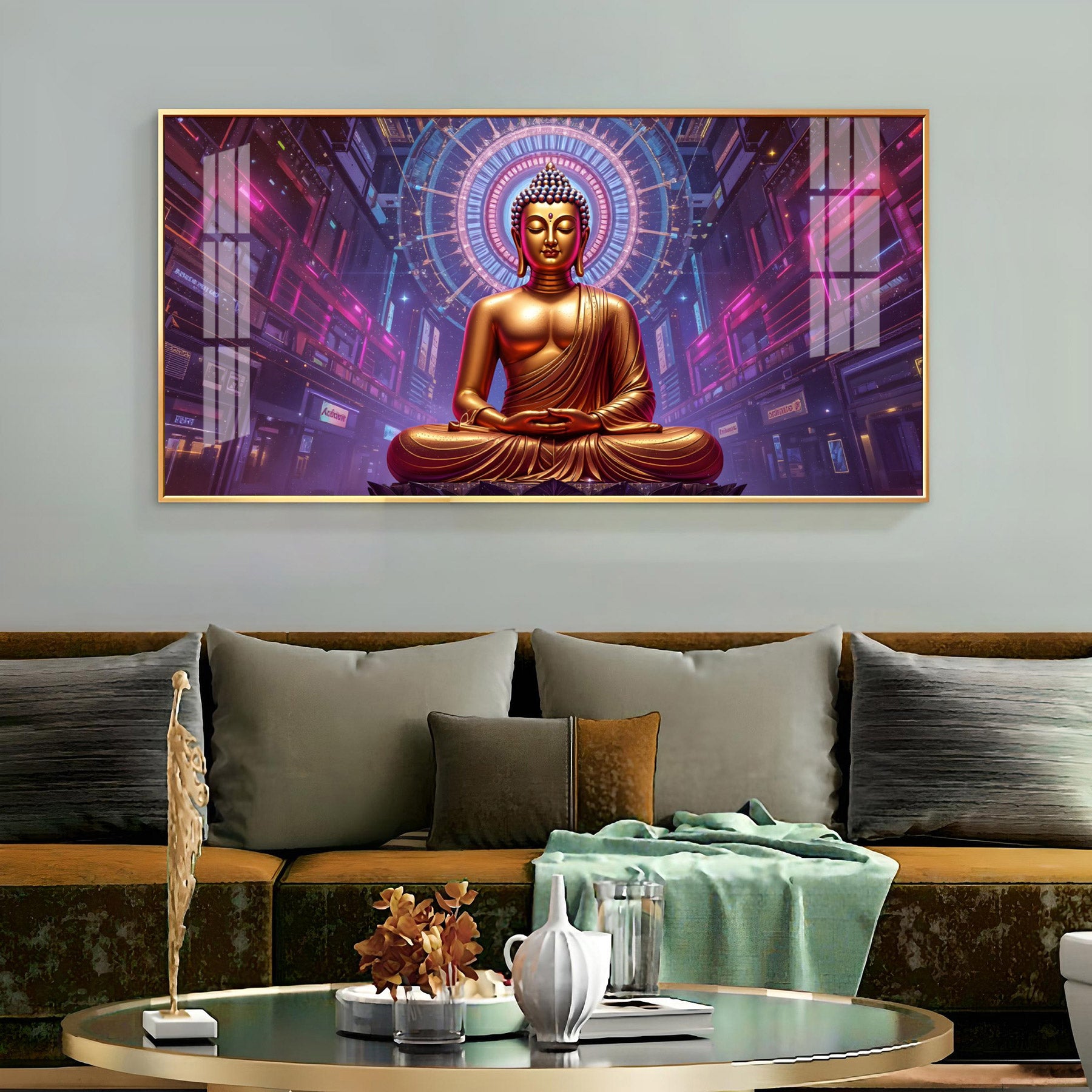 Harmony Buddha Display Premium Acrylic Horizontal Wall Art