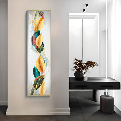 Flowing Leaves Premium Acrylic Vertical Wall Art