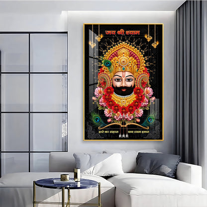 Khatu Shyam Baba Premium Acrylic Vertical Wall Art