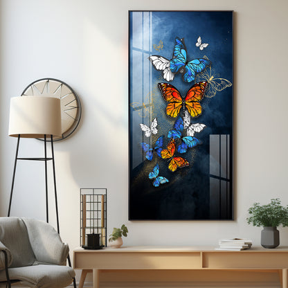 Colorful Butterflies Luxury Crystal Wall Art