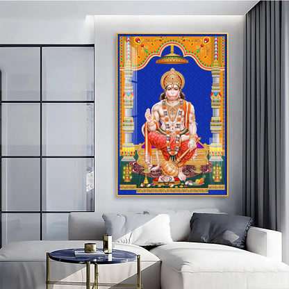 Divine Lord Hanuman Premium Acrylic Vertical Wall Art