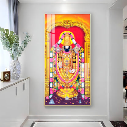 Tirupati Balaji Premium Acrylic Vertical Wall Art