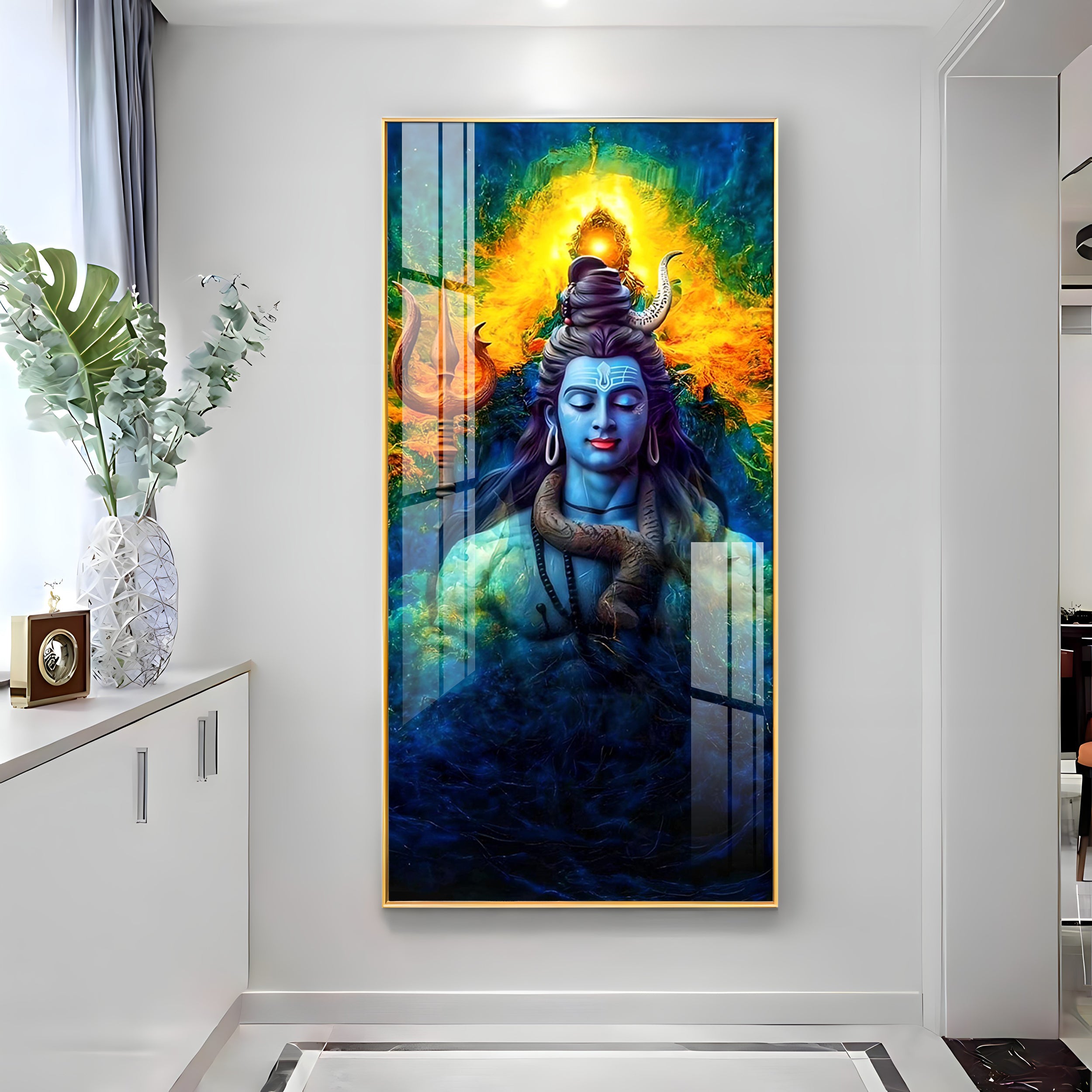 Shiv Shankar Premium Acrylic Vertical Wall Art