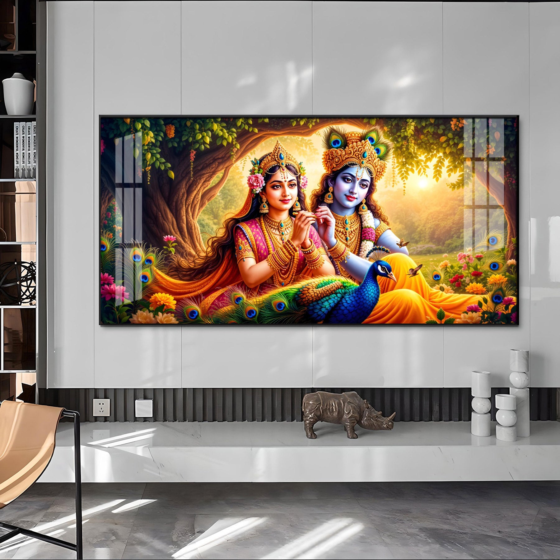 Garden of Radha’s Dreams Premium Acrylic Horizontal Wall Art