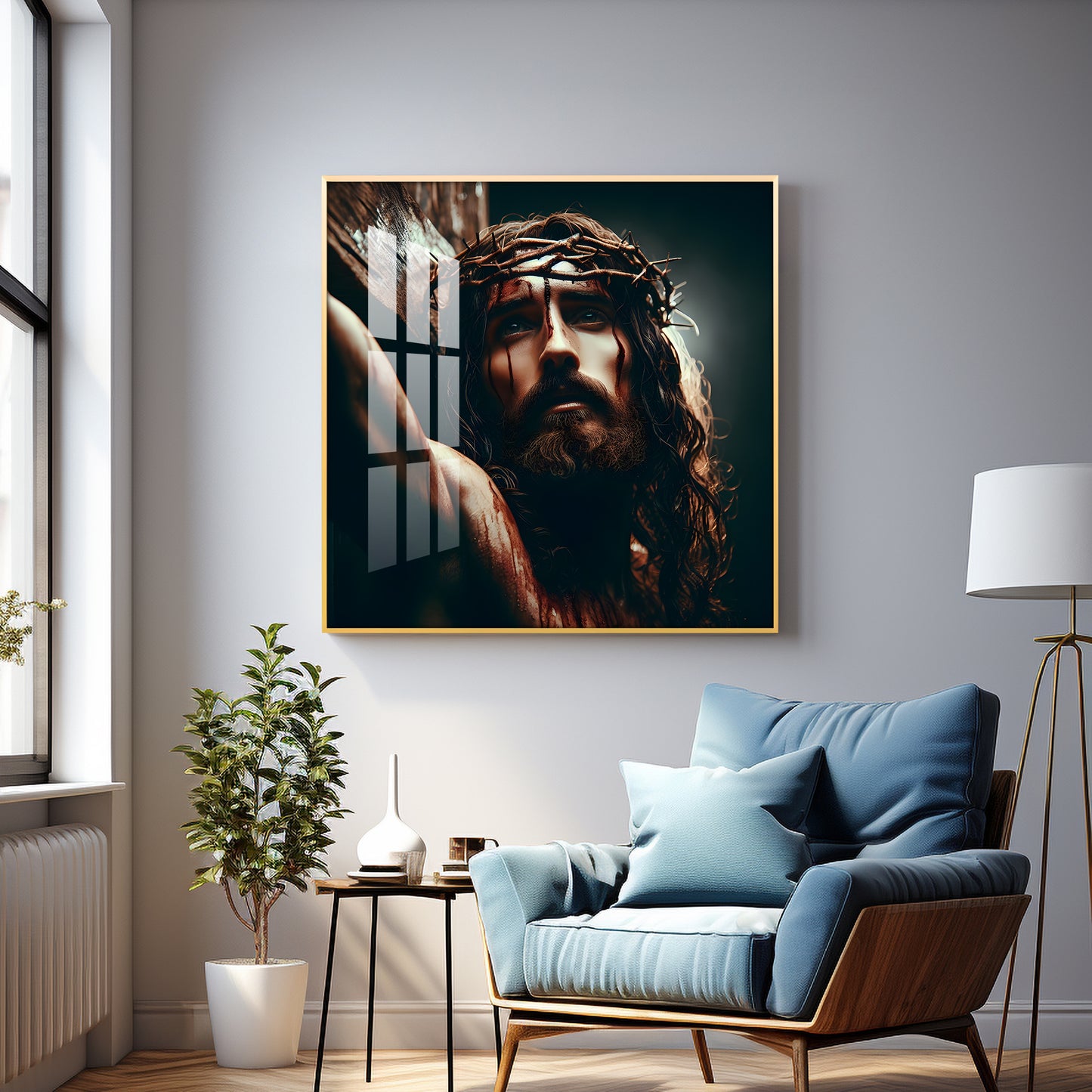 Lord Jesus Christ Premium Acrylic Square Wall Art