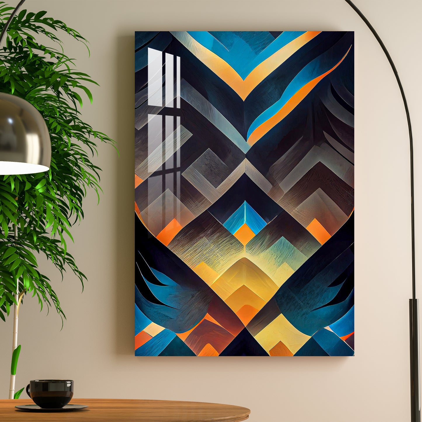 Geometric Abstraction Acrylic Wall Art