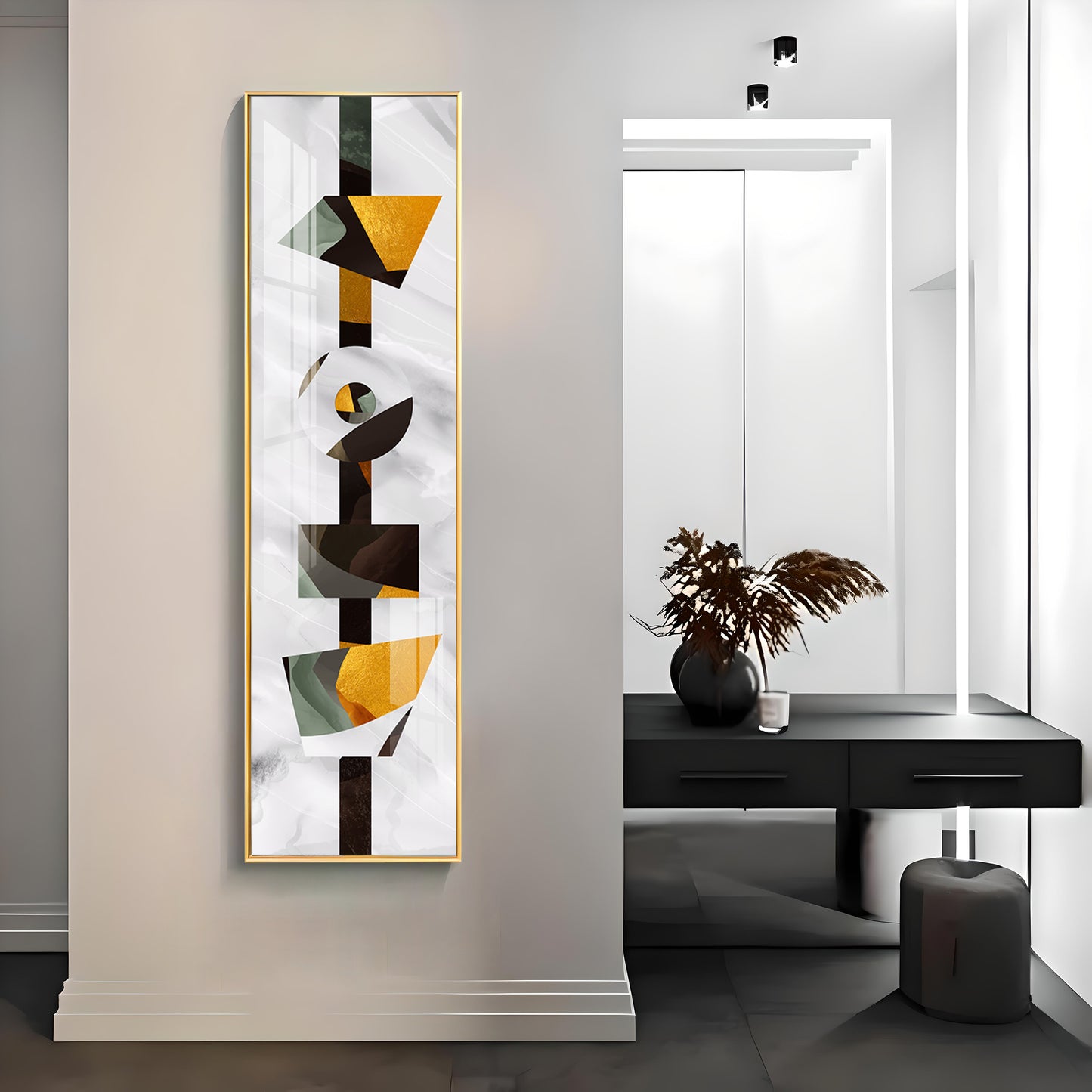 Modern Luxury Art Living Room Entrance Hall Vertical Premium Acrylic Vertical Wall Art