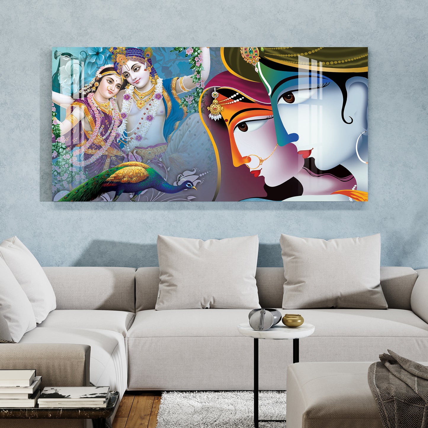 Divine Rada Krishna Acrylic Wall Art