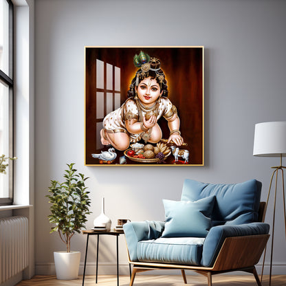 Bal Gopal Premium Acrylic Square Wall Art