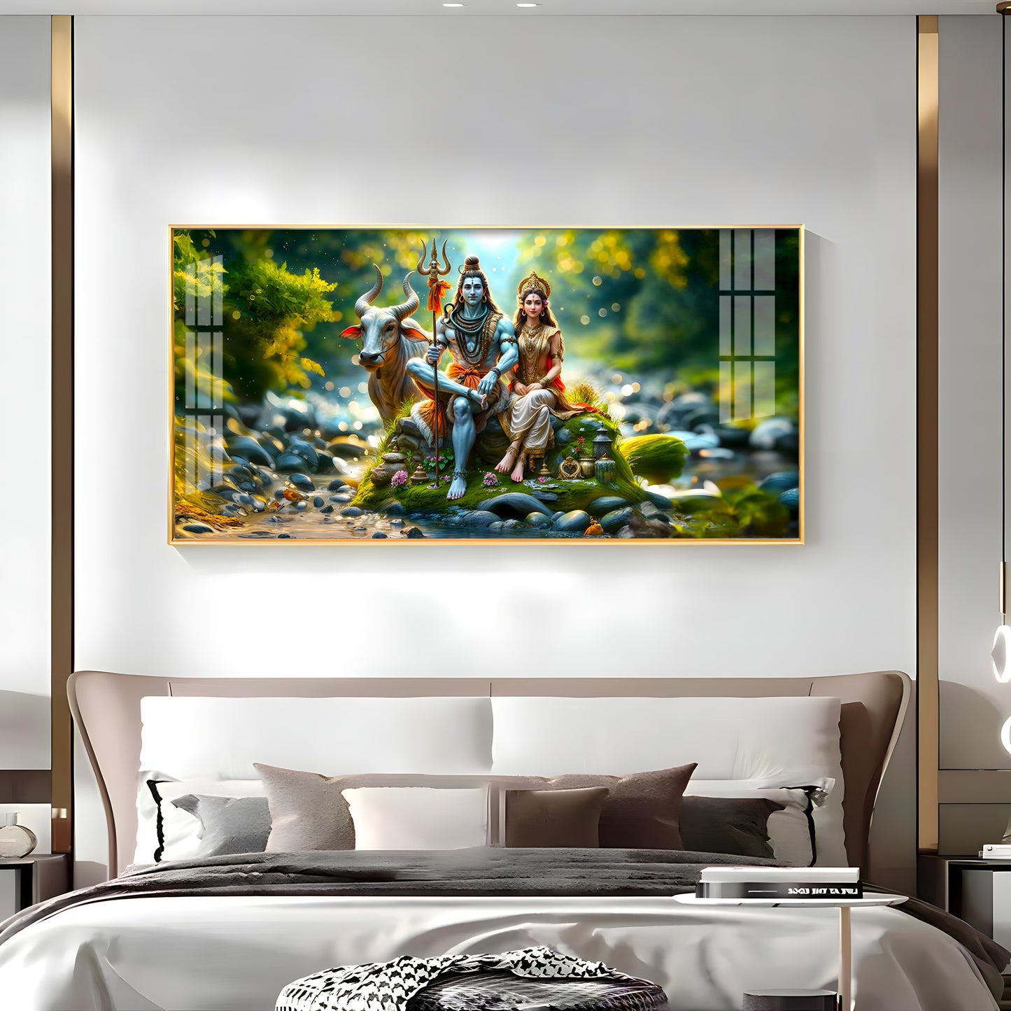 Lord Shiva and Shakti Premium Acrylic Horizontal Wall Art