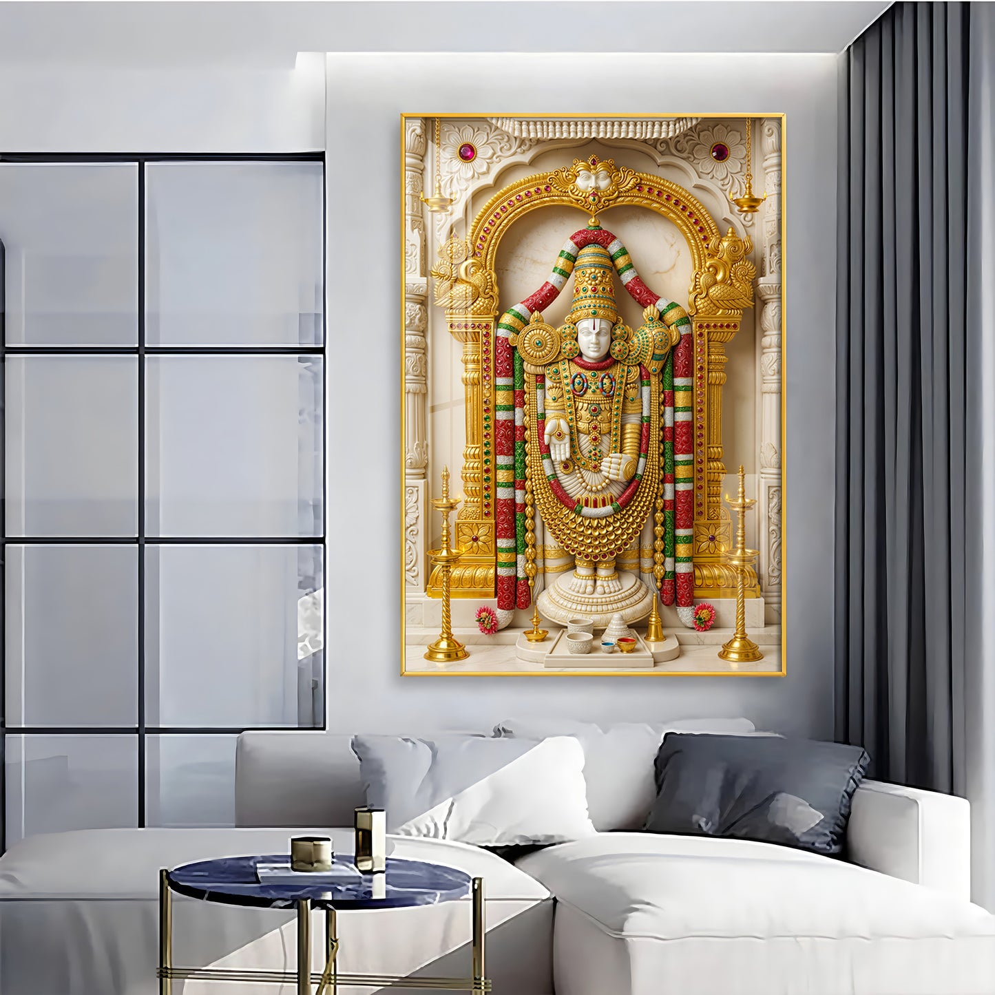 Divine Shree Venkateswara Premium Acrylic Vertical Wall Art