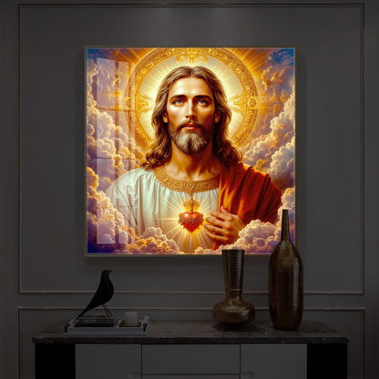 Lord Jesus Modern Luxury Backlight Square Wall Art