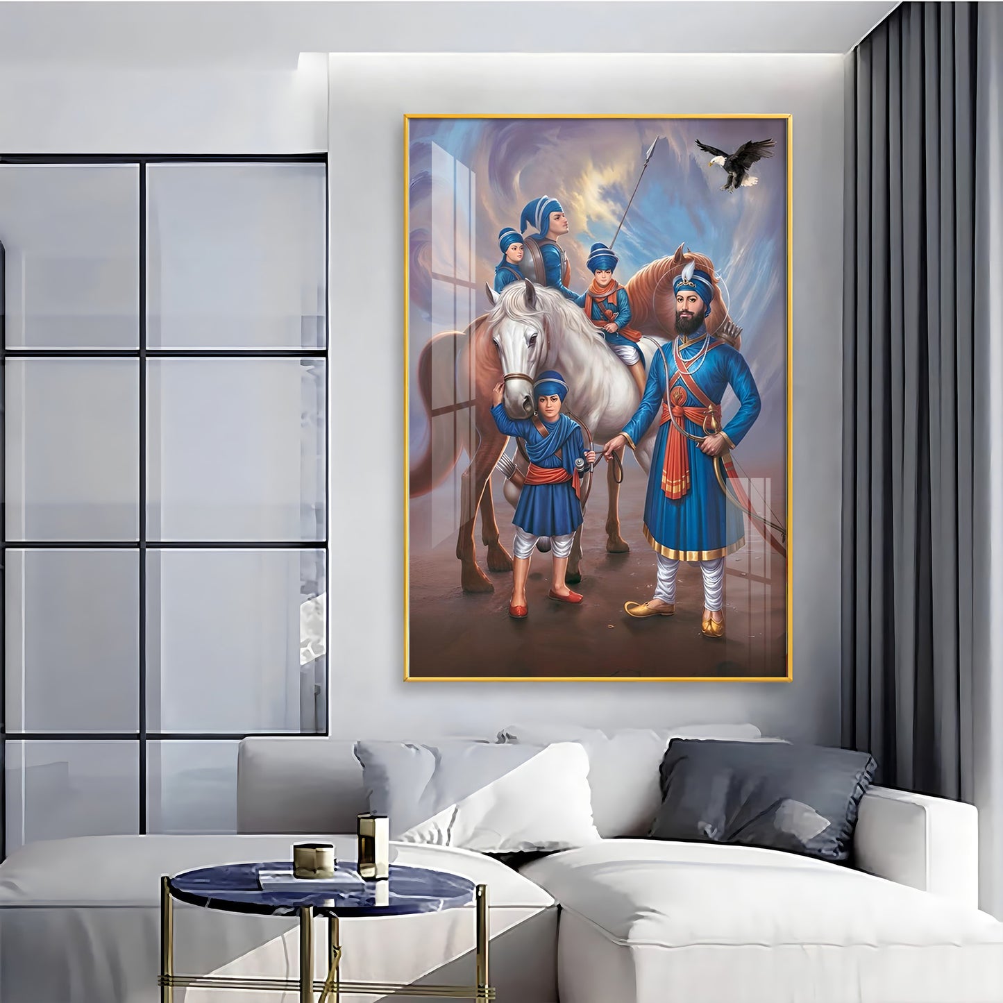 Sikh Warriors Premium Acrylic Vertical Wall Art