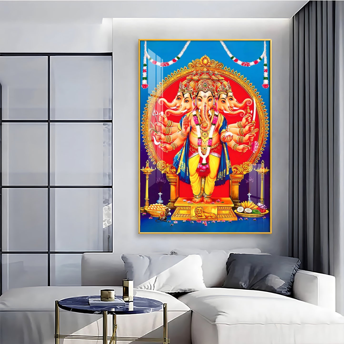 Ganesha's Embrace Premium Vertical Acrylic Wall Art