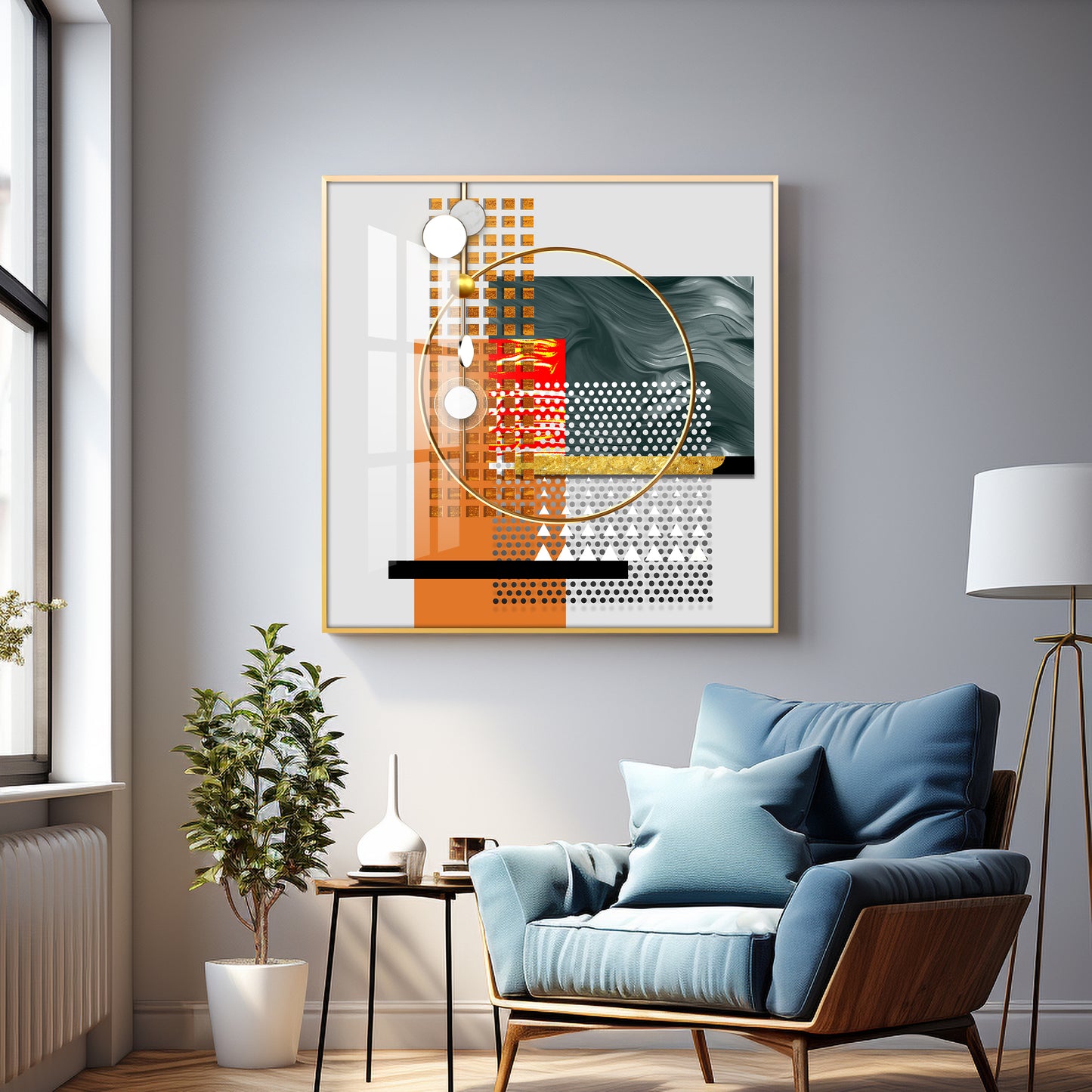 Multiple Figures Premium Acrylic Square Wall Art