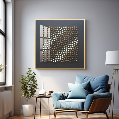 Golden Pebbles Premium Acrylic Square Wall Art