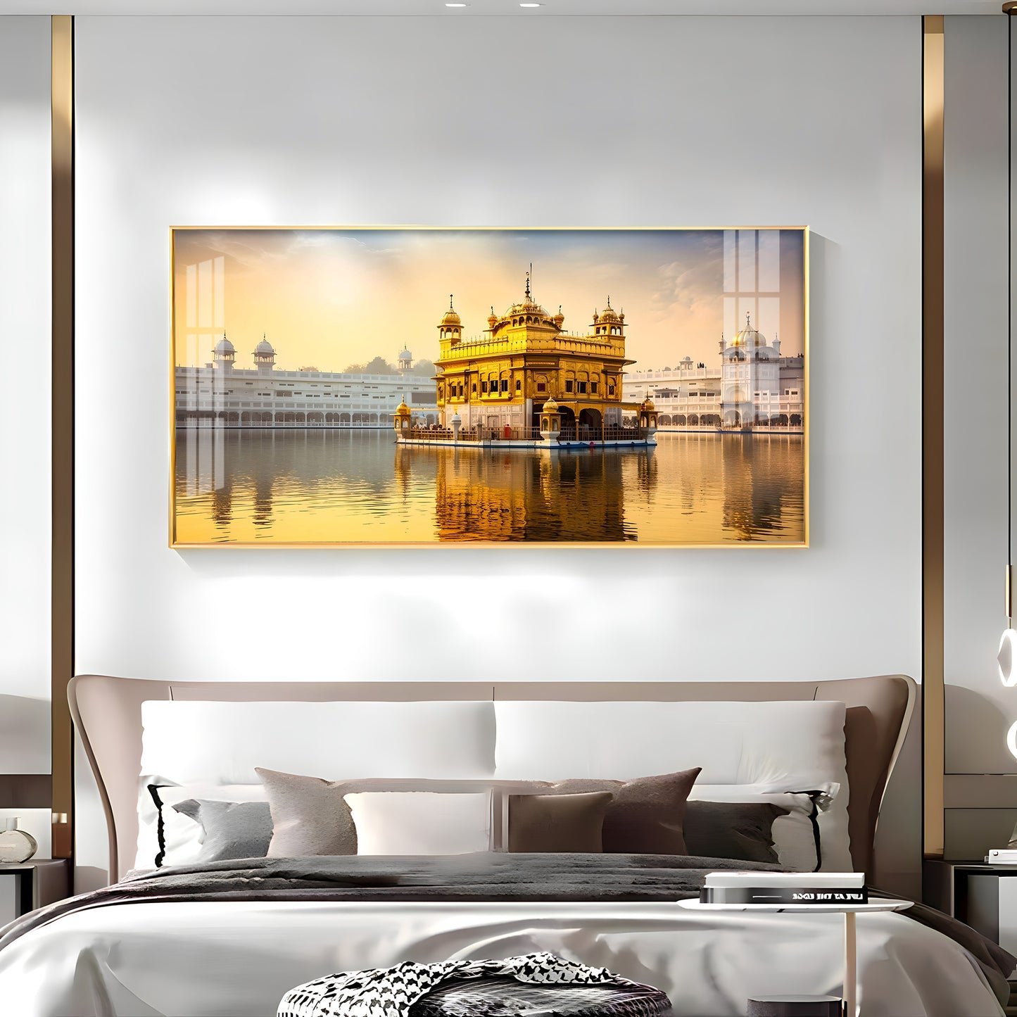 Golden Glory Premium Acrylic Horizontal Wall Art