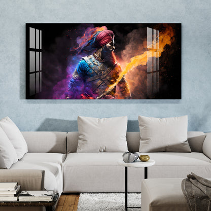 Brave Sikh Warrior Acrylic Wall Art